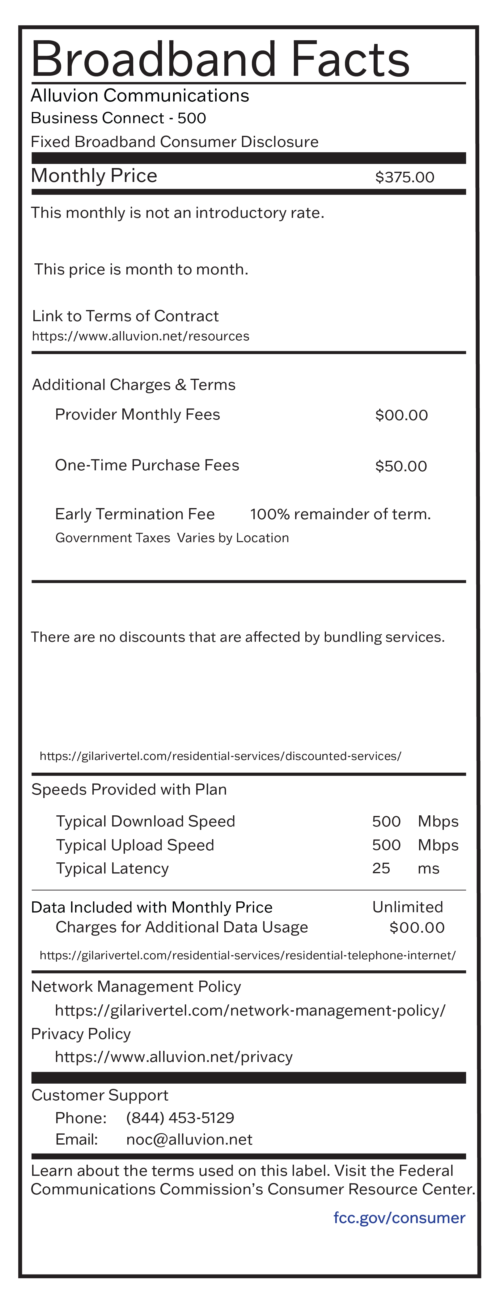 Broadband Facts - 500MBPS